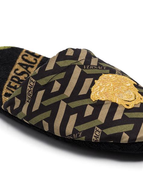 versace men's house slippers|farfetch Versace slippers.